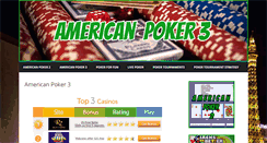 Desktop Screenshot of americanpoker3.com