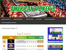 Tablet Screenshot of americanpoker3.com